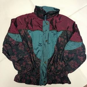 Vintage 80s90s Windbreaker Womens Longsleeve Jacke